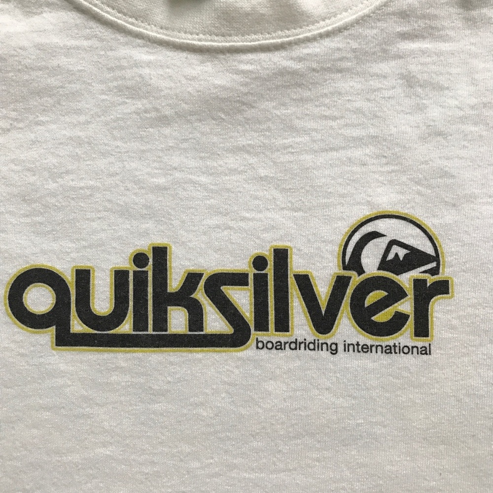 Quicksilver tee - design on front & back and on sleeve Medium Y2K Vintage - Picture 2 of 6